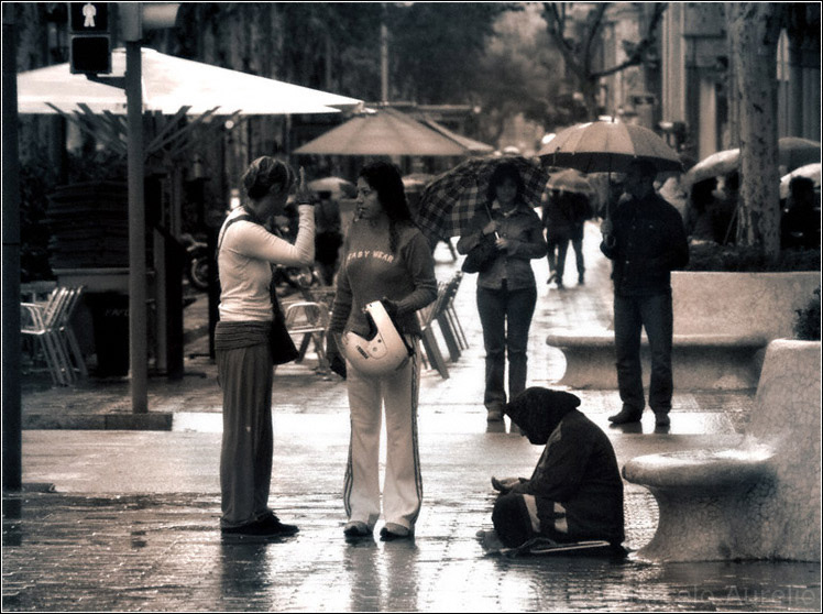 Bajo la lluvia - Barcelona