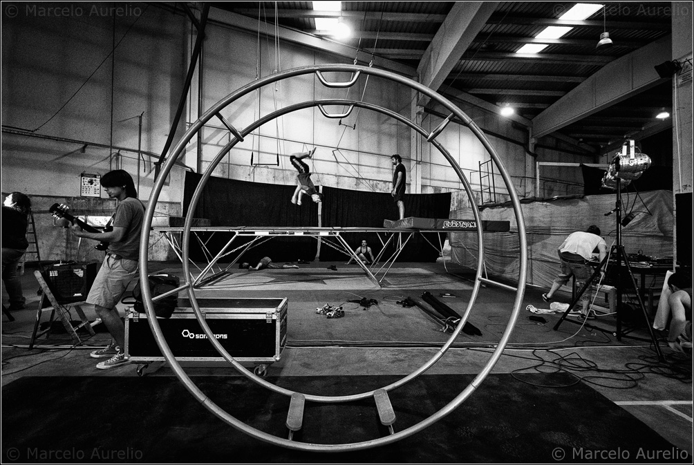 Ensayando para el 5to. Gran Cabaret de Circo en La Fabrik 2 - Rubí - Barcelona