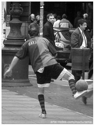Maradona en la rambla, Barcelona