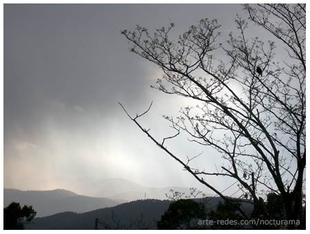 lluvia en La Floresta, Barcelona