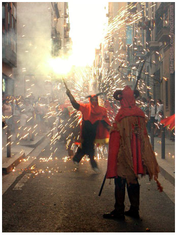 Corre foc en el Barrio de Gracia, Barcelona