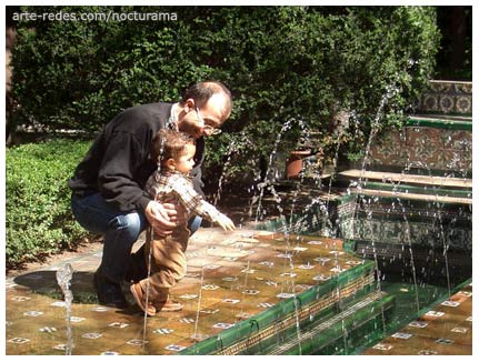 En los jardines de la casa museo de Joaquín Sorolla