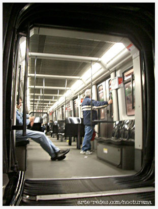 en el metro, Barcelona